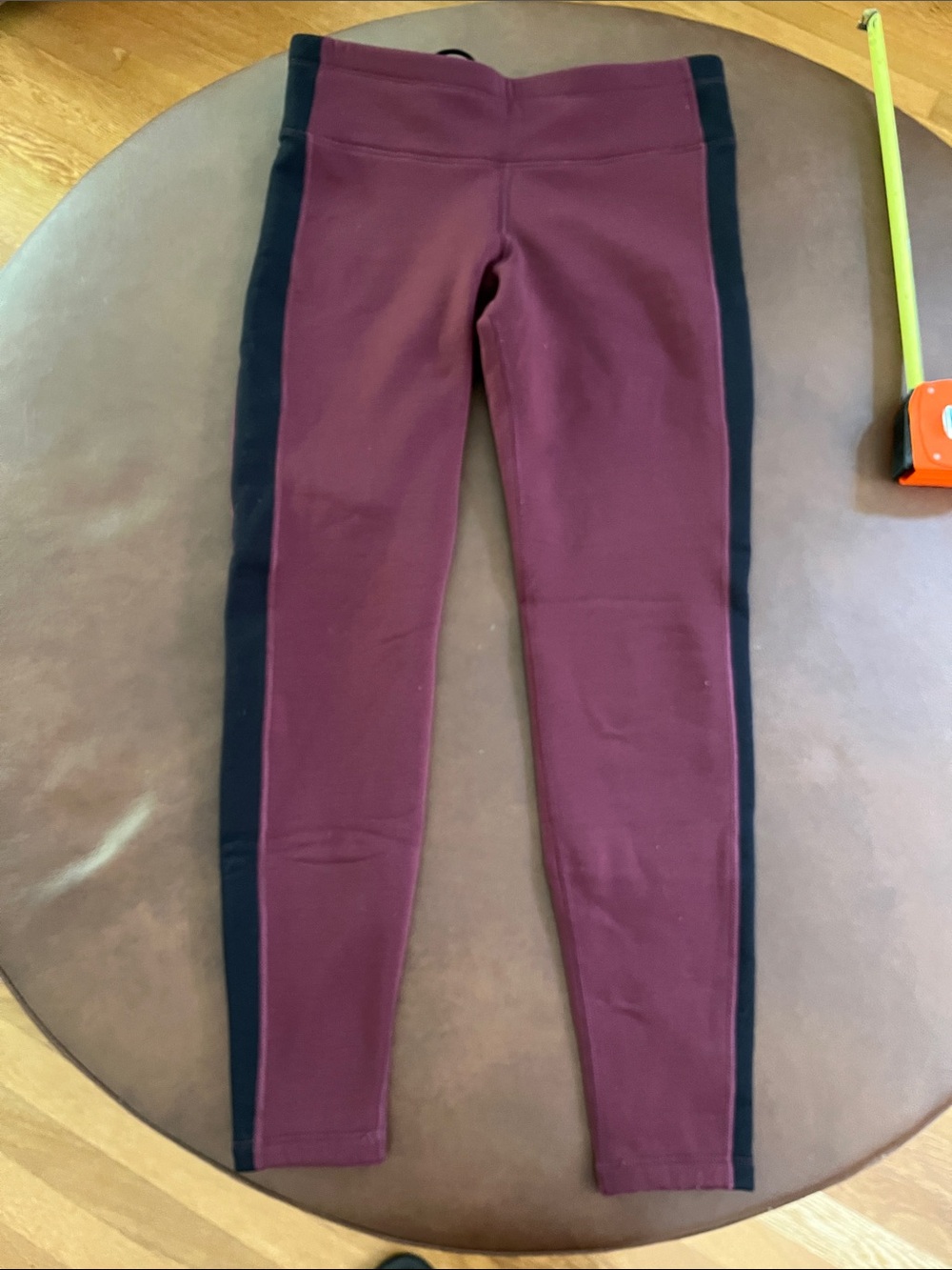 Athleta color block fleece tights medium